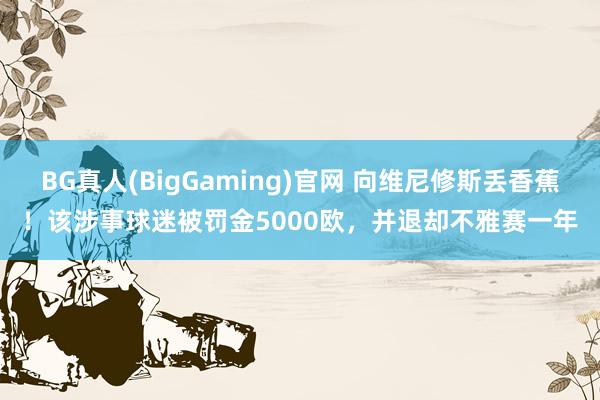 BG真人(BigGaming)官网 向维尼修斯丢香蕉！该涉事球迷被罚金5000欧，并退却不雅赛一年