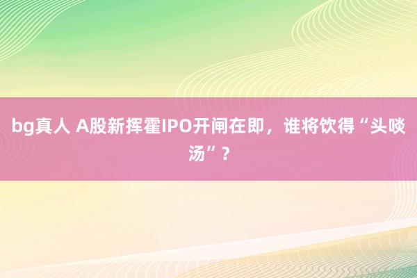bg真人 A股新挥霍IPO开闸在即，谁将饮得“头啖汤”？