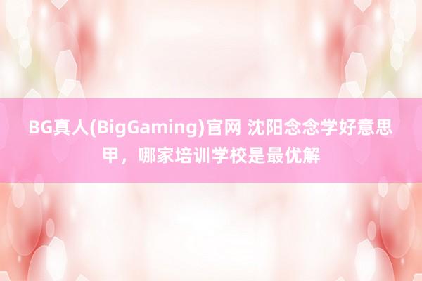 BG真人(BigGaming)官网 沈阳念念学好意思甲，哪家培训学校是最优解