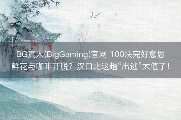 BG真人(BigGaming)官网 100块完好意思鲜花与咖啡开脱？汉口北这趟“出逃”太值了！