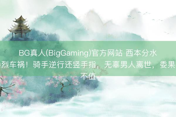BG真人(BigGaming)官方网站 西本分水岭惨烈车祸！骑手逆行还竖手指，无辜男人离世，委果不值