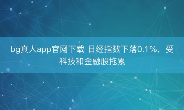 bg真人app官网下载 日经指数下落0.1%，受科技和金融股拖累
